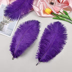 THARAHT Purple Ostrich Feathers 12pcs Natural Bulk 8-10Inch 20cm-25cm for Crafts Wedding Party Centerpieces Halloween and Home Decoration Feather