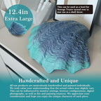 Extra Large Clam Shells Decorative Bowl-Caribbean Blue Sea Shells Decorative Storage Bowls for Coastal Beach theme house table centerpiece decorations & Nautical decor for coffee table-12.4"-1PC