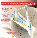 Jack N' Jill Natural Toothpaste for Kids - Fluoride Free Toothpaste, 40% Xylitol, BPA-Free - Flavor Free, 1.76 oz (Pack of 3)