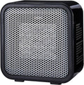 Amazon Basics Ceramic Space Heater, Mini Heater for Office Desk, Portable Tent Heater for Camping (Indoor Use), 500 W, With Tip-Over Protection, Lightweight (1.4 LBS), Black, 5.87”D x 3.15”W x 5.95”H