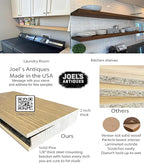 joelsantiques 36 Inch Wooden Floating Shelves for Wall - 36x6x2 in - Made of Natural Wood - Long Heavy Duty Rustic Wall Shelves for Bedroom - Perfect for Living Room, Kitchen - Mocha