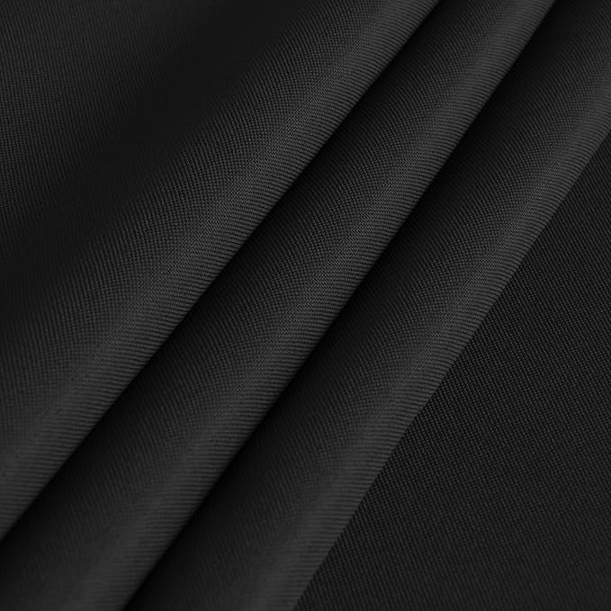 sancua Rectangle Tablecloth - 60 x 84 Inch - Stain and Wrinkle Resistant Washable Polyester Table Cloth, Decorative Fabric Table Cover for Dining Tables, Buffet Parties and Camping, Black