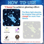 530 Glow in The Dark Stars Ceiling Stars Glow in The Dark Glow Moon and Space Wall Decals Astronaut Universe Galaxy Planet Wall Stickers Glowing Wall Stickers Kid Boys Living Room Decor