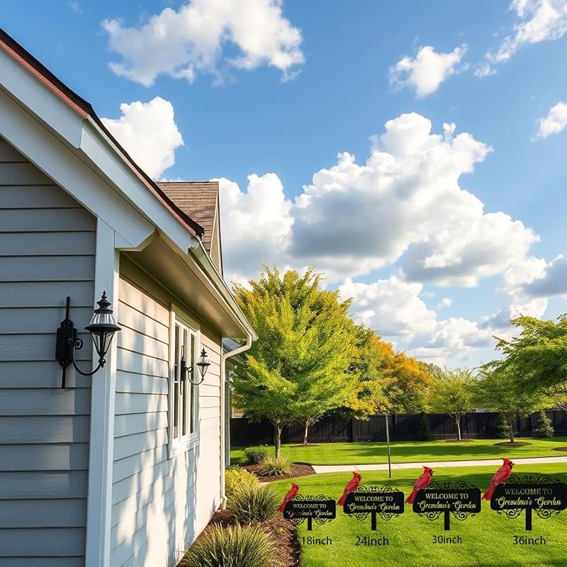 Personalized Metal Garden Signs, Custom Name Yard Stake Sign for House Outdoor Outside Decorative, Lawn Patio Decorations Gardening Enthusiasts Grandmothers Gift 12/14/16/24/30/36inch