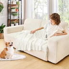 inhand Knitted Throw Blanket for Couch and Bed, Soft Living Room Home Decor Knitted Blanket with Tassel, Outdoor Lightweight Breathable Summer Blanket, Farmhouse Warm Woven Decorative, 50"x60"