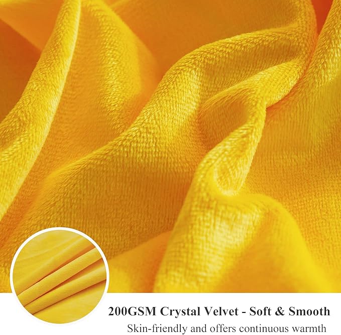 XeGe Luxury Faux Fur Blanket, Yellow Soft 60x90 Fluffy Throw for Bed, Cozy Shaggy Plush Couch Throw, Cute Furry Fuzzy Big Blanket for Kids Women Men Teen Girls Yellow, 60x90