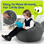 Hobestluk Bean Bag Chairs 2.5FT Bean Bag Chair with Memory Foam Filled & Machine Washable Cover,Beanbag Chair, Small Bean Bag Chairs for Playroom, Living Room, Bedroom