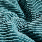 Fancy Homi 2 Packs Teal Lumbar Decorative Throw Pillow Covers 14x24 Inch for Living Room Couch Bed Sofa, Rustic Farmhouse Boho Home Decor, Soft Striped Corduroy Rectangle Accent Cushion Case 35x60 cm