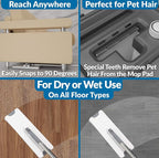 X3 Mop, Separates Dirty and Clean Water, 3-Chamber Design, Flat Mop and Bucket Set, Hands Free Home Floor Cleaning, 3 Reusable Microfiber Mop Pads Included