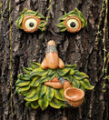 Tree Face Decor Outdoor,Whimsical Outdoor Art with Bird Feeder,Tree Hugger Bark Ghost Face Decoration Funny Yard Art,Garden Creative Decoration (8 INCH)