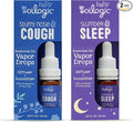 Oilogic Baby Essential Oil Vapor Drops for Diffuse & Humidifier, 2-Pack Set with Stuffy Nose & Cough + Slumber & Sleep - Baby Aromatherapy Oil is Safe for Babies, Kids & Toddlers