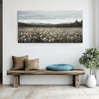 HGUAOA Vintage Framed Floral Landscape Wall Art for Living Room - Large Nature Artwork Above Bed Wall Decor - Farmhouse Mountain Pictures for Bedroom Wall Decor 20×40IN