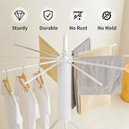 JOOM Tripod Clothes Drying Rack, Garment Rack Portable and Foldable Space Saving Laundry Drying Rack - Drying Rack Clothing Floor Folding Balcony Bedroom Household Aluminum