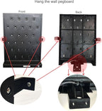 Pegboard Bench-top/Wall-Mount Laboratory Glassware Drying Rack with 52 Pegs - Black
