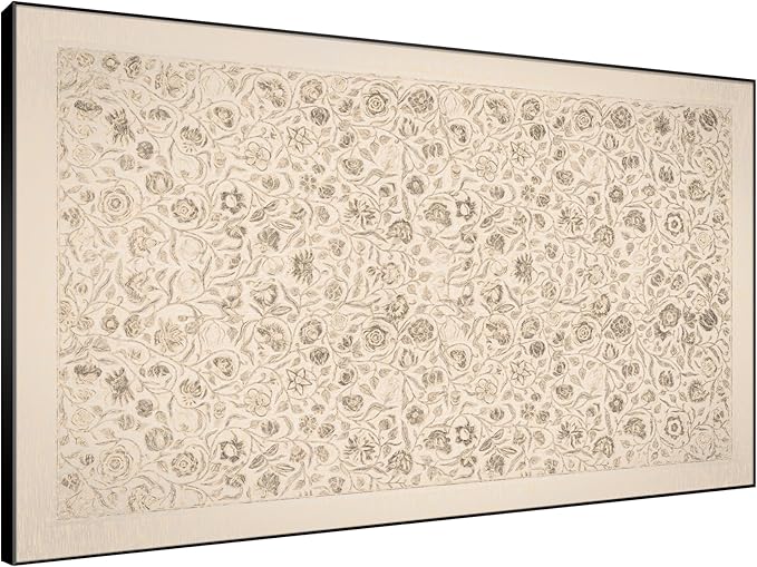 SIGNWIN 46"x72" Extra Large Framed Wall Art Vintage Botanical Sketch with Detailed Floral Pattern, Classic Nature Illustration for Home Living Room Bedroom Decor (Frame Assembly Required)