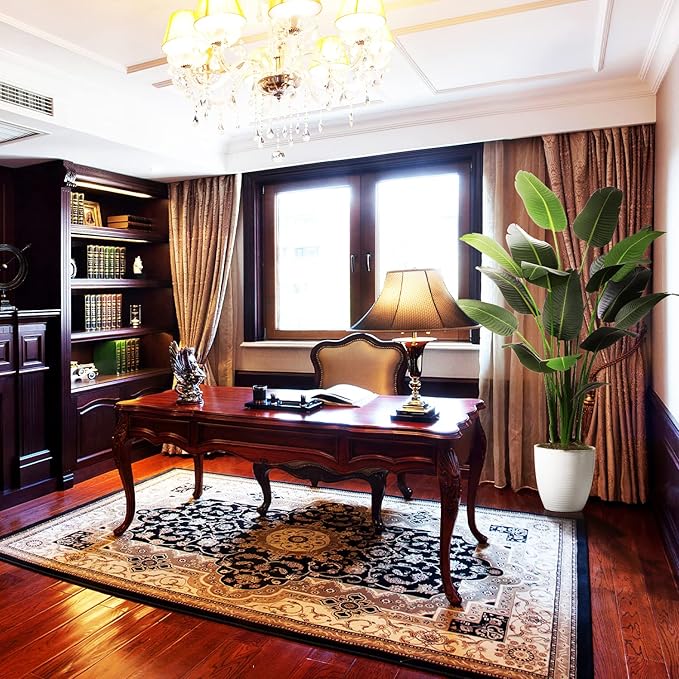 6.5ft Artificial Silk Bird of Paradise Palm Tree (78in) with 17 Trunks Faux Tree and Plastic Nursery Pot, Fake Plant for Office House Farmhouse Living Room Home Decor (Indoor/Outdoor)