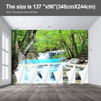 Forest Landscape Wall murals Woodland Tree Peel and Stick Wallpaper for Bedroom Living Room - 96"x137"