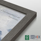 VCK 13x19 Picture Frame Set of 3, Gray Solid Wood Poster Picture Frame, Exclusive Wood Grain, Wall Mounting Hanging
