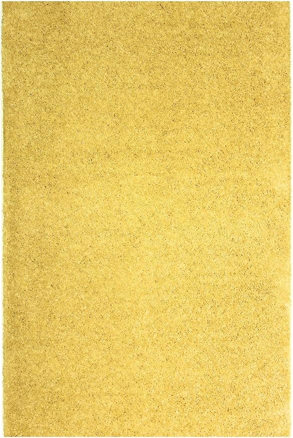 Kids Classroom Area Rug 6x6 - Soft Non-Slip Lemon Yellow by KOECKRITZ