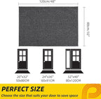 JSEI Dirt Trapper Door Mat 32"x48" Non-Slip Washable Entrance Mat, Dog Doormats, Absorbent & Fade-Resistant Floor Mats, Low Profile Welcome Mats for Entryway, Front Door, and Inside Entrance,Dark Grey