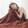 NEWCOSPLAY Super Soft Throw Blanket Coffee Premium Silky Flannel Fleece 3D Clouds Stylish Jacquard Lightweight Bed Blanket All Season Use 350GSM (Coffee, Throw(50"x60"))