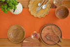 Solino Home Persimmon Orange Table Runner 144 Inches Long - 100% Pure Linen Extra Long Table Runner 14 x 144 Inch for Fall, Autumn, Halloween, Thanksgiving - Fete