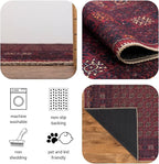 Keen Home Design 2x7 Rug - Machine Washable Runner Rug with Non-Slip Backing, Ideal for Hallway, Entryway, Kitchen, Laundry Room - Vintage, Easy Clean, Durable, Low Pile Rug - (2'6" x 7')