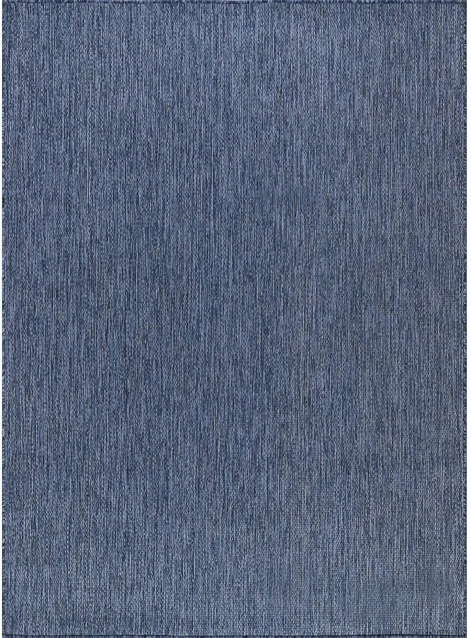 CAMILSON Outdoor Rug 8x10 Modern Area Rugs for Indoor and Outdoor Patios and Porches - Waterproof, Washable, Non-Shedding, Easy-to-Clean Outside Carpet (8 x 10, Solid - Navy Blue)