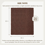 Carriediosa Chunky Knit Throw Blanket 60" X 80" Twin, 100% Hand Made Large Chenille Loop Yarn Soft Fluffy Throws for Couch Sofa Bed, Big Crochet Cozy Heavy Thick Cable Woven Blanket, Cocoa Brown