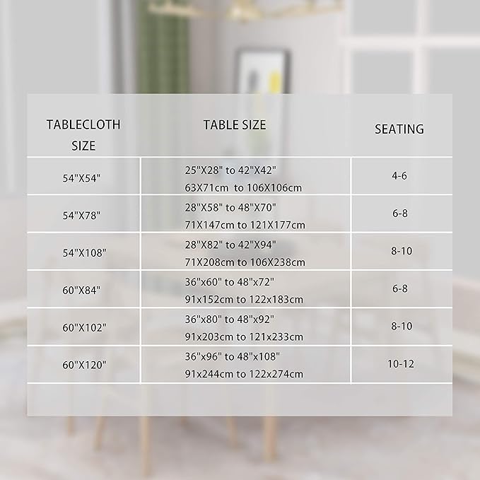 sancua Rectangle Tablecloth - 90 x 156 Inch - Water Resistant Spill Proof Washable Polyester Table Cloth, Decorative Fabric Table Cover for Dining Tables, Buffet Parties and Camping, Light Grey