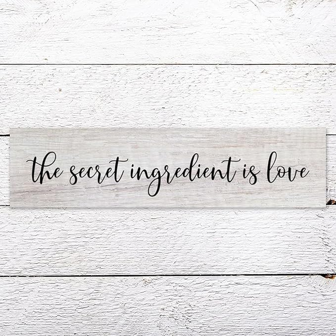 Generic Funny Wood Sign The Secret Ingredient is Love Rustic Wooden Hanging Sign Home Farmhouse Kitchen Wall Decoration 16 x 6 Inch