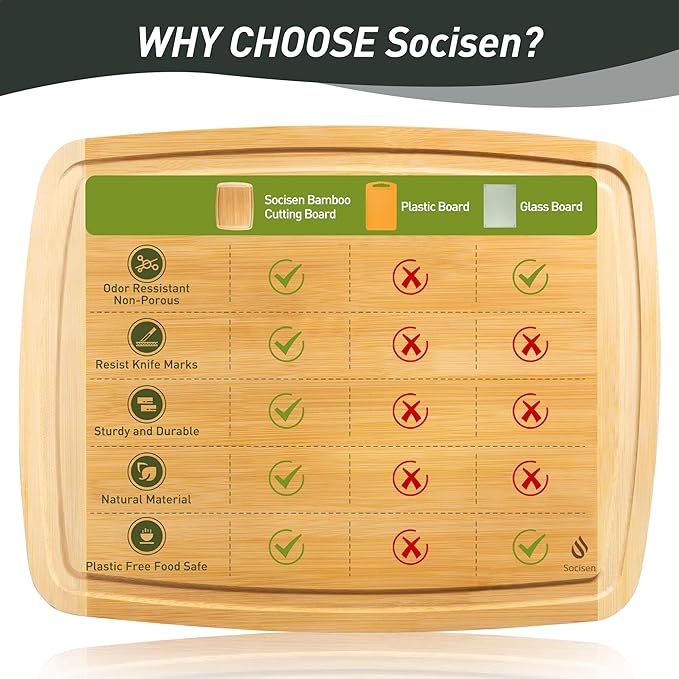 3 packs Bamboo Cutting Board Set Non Slip Feet Over Sink For Kitchen Meal Prep & Serving Brides Her Wedding Day Bridal Shower Engaged Wed House Christmas Married Future Unique Cool Gifts