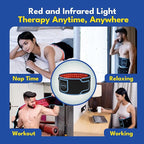 Red Light Therapy Belt with 126 High-Intensity LEDs for Targeted Relief, 660nm & 850nm Infrared Light, Heat and Vibration for Back, Waist, and Muscle Recovery, FSA HSA Eligible