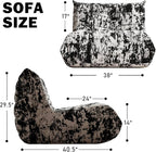 Bean Bag Chair, Fireside Chair Bean Bag Sofa Large Bean Bag Chair for Adults, Bean Bag Chairs for Teens with High Density Comfortable Foam, Memory Foam Bean Bag for Living Room, Bedroom(Black Pattern)