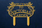 Personalized Metal Garden Sign with Stake, Custom Garden Decor for Outdoor, Custom Family Name Sign, Patio Decorations, Lawn Art, Farmhouse Decorative, Housewarming Gift (CstmDesign3)