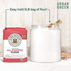 Urban Green Glass Jars with Airtight Lids, Airtight Glass Canisters with Locking Lids, (Bamboo-1Gal)