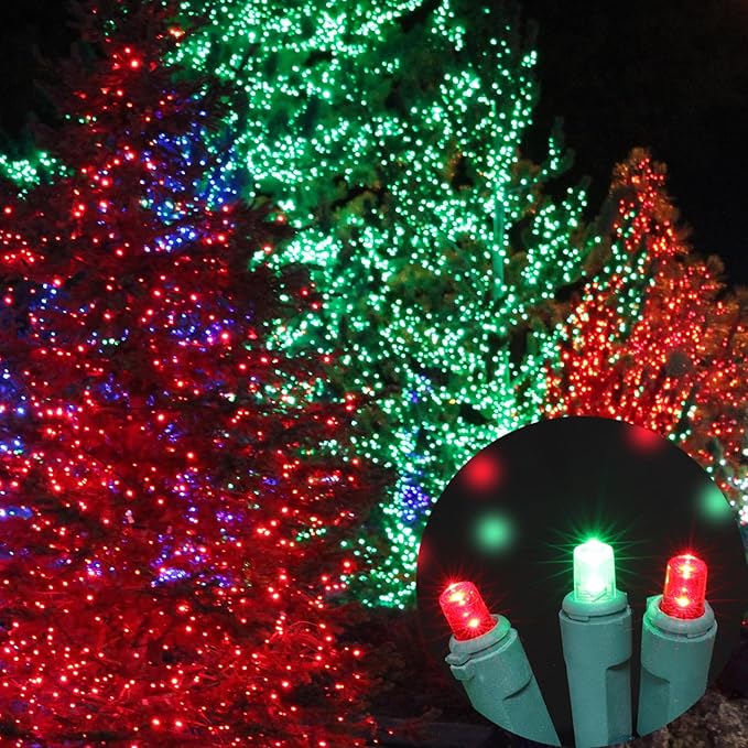 100 Count Red and Green - String Lights - 21.6FT LED Christmas Lights, Mini led Lights for Indoor Outdoor Home Holiday Party Wedding Independence Day Decoration