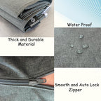XL Large Hanging Laundry Hamper, Over the Door Laundry Bag with Zipper and Wide Open Top,Hanging Hamper for Storage Laundry, Clothes, Toys,36x 22 Inch, Heather Grey 2Pack.