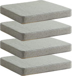 Chair Cushion for Dining Chairs with Ties Non Slip Memory Foam Kitchen Room Chair Pads for Outdoor Patio Furniture 4 Pack, Khaki