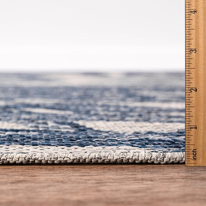 Keen Home Design Terrace Outdoor Area Rug - 9x12 Washable Indoor/Outdoor Rug for Patio, Kitchen, Balcony, Beach, Garden, Deck and Porch, Size: 8'10"x12'