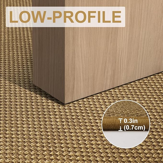 LEKEEPGO Door Mat 24"x47", Non Slip Door Mat Indoor Entrance, Rubber Backing Front Indoor Door mat Washable Absorbent Low-Profile Entryway Entry Resist Dirt Inside Door Mats, Light Brown