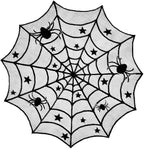 40 Inch Round Spider Web Lace Table Topper Black Halloween Spider Web Tablecloth Party Decoration