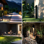 Solar Pathway Lights, Dimmable Metal Solar Landscape Path Lights IP65, 3000K Solars Walkway Light for Outside, Garden Yard Patio Path Lawn Decor, 2pcs