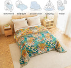 MSGKV Throw Blanket for Couch Bed Cotton Muslin Breathable Leopard Animals Twin Size Blanket 60"x80" for All Seasons Lightweight Farmhouse Blankets