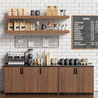 Heimlove 40 Inches Floating Shelves for Wall,9.3" Deep Walnut Long Floating Shelves Set of 2,Large Display Shelf & Storage Shelf,Wall Shelf for Bathroom Bedroom Living Room Kitchen Office