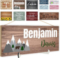 Custom Wood Sign Prsonalized Text Business Home Decor, Personalized Rustic Plaque Board Hanging Wooden Name Sign for Wall Art, Customized Signs Plank Decoration Gifts for Wedding Family Farmhouse Kitchen, Rectangle