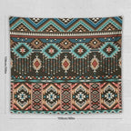 HZOHNAGO Aztec Tapestry Turquoise Blue and Brown and Native American Tribal Pattern Printed Wall Tapestry Wall Hanging for Bedroom Living Room Dorm 60" W x 50" H