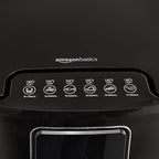 Amazon Basics 3.2 Quart 6-In-1 Air Fryer (Fry, Crisp, Roast, Bake, Reheat, Dehydrate), Non-Stick, with Timer, Auto Shut-Off, Digital Touch Screen, 180-400°F, 1400W, Black/Silver