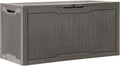 YITAHOME 100 Gallon Outdoor Storage Box, Large Water Resistant Resin Deck Box, Indoor Outdoor Lockable Storage Container for Patio, Garden, Cushions, Tools, Equipment (Taupe)