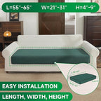 Couch Cushion Covers for Sectional Sofa, Stretch Soft Sofa Slipcovers Washable Wear-Resistant Universal Furniture Protector for Living Room(1 Piece Loveseat Cover, Green)